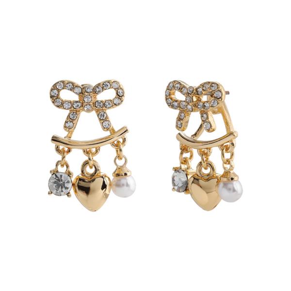 Bow CR Jacket Earring