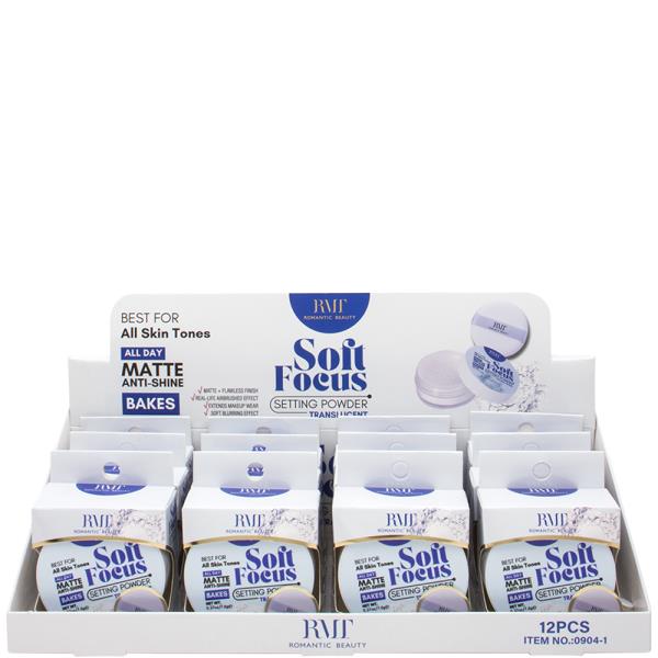 SOFT FOCUS ALL DAY MATTE ANTI SHINE BAKES TRANSLUCENT SETTING POWDER (12 UNITS)