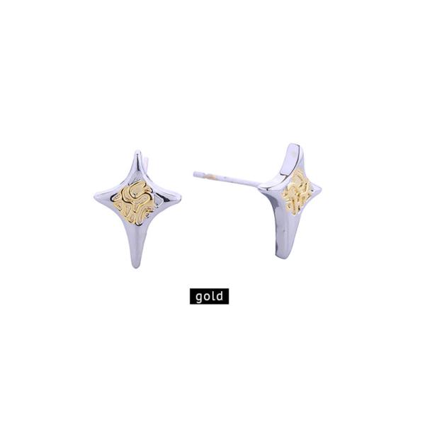 14K White Gold Dipped Twinkle Post Earrings