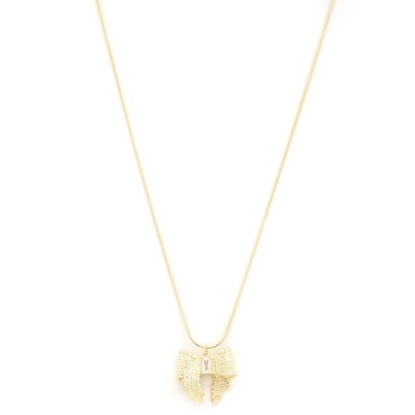 SODAJO Bow Charm Gold Dipped Necklace