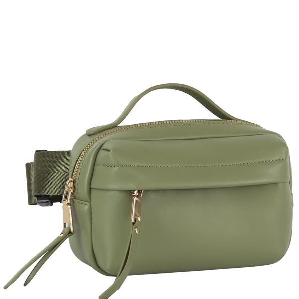 SMOOTH HANDLE ZIPPER FANNY PACK BELT BAG