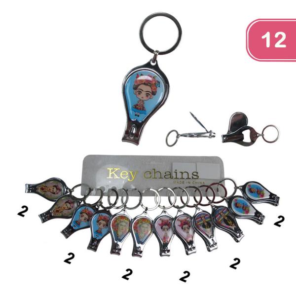 Frida Kahlo Nail Clipper Keychain (12 Units)