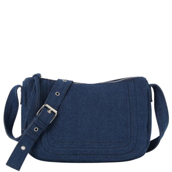 Denim Textured Shoulder Crossbody Bag