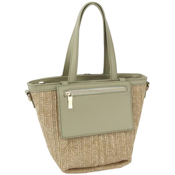 Modern Zipper Straw Satchel Bag