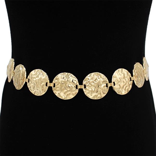 Hammered Round Metal Belt