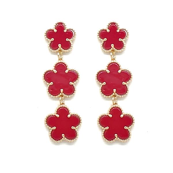 Triple Clover Drop Earring