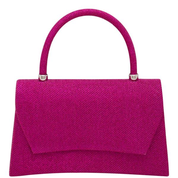 Modern Textured Handle Evening Crossbody Bag