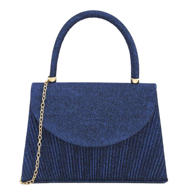Pleated Glitter Crossbody Bag