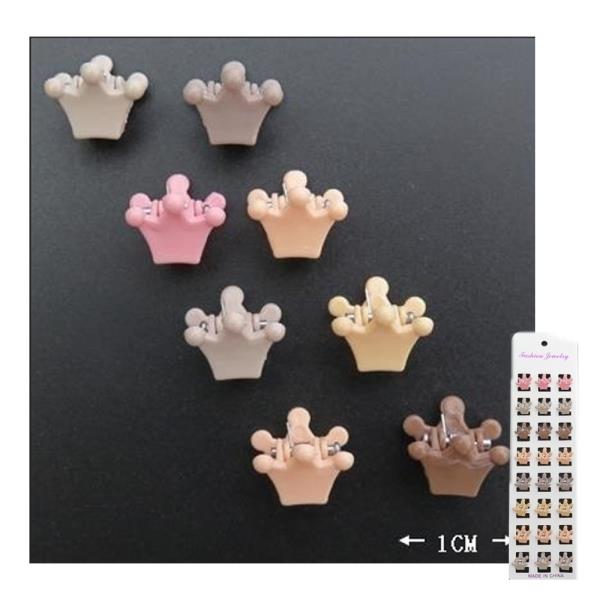 Mini Crown Hair Clip (12 Units)