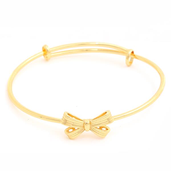 Ribbon Bow Expandable Wire Bangle Bracelet