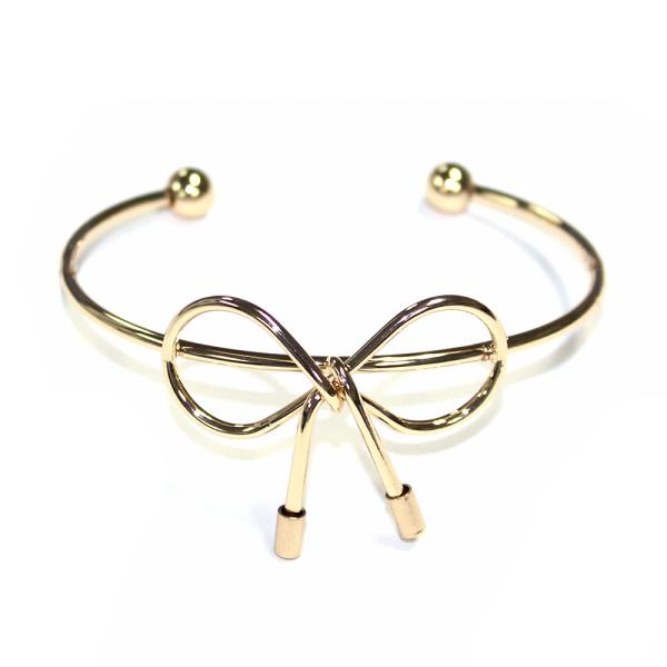 Metal Ribbon Cuff Bracelet