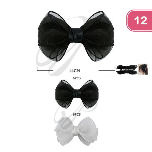 Bow Hair Clip (12 Units)