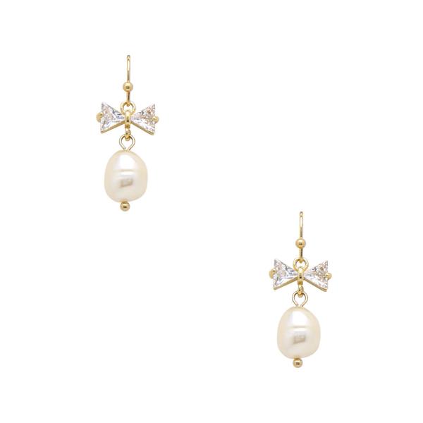 Ribbon Fresh Water Pearl Earring