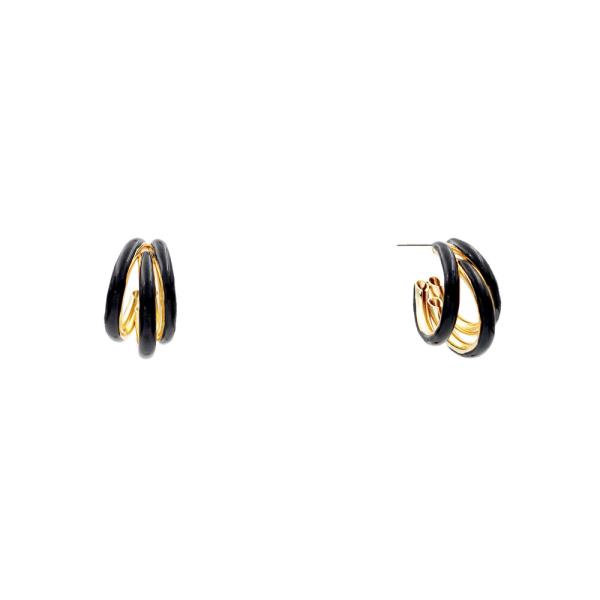 Color Triple C Hoop Earring