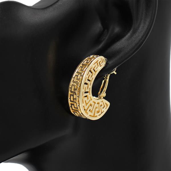 Metal Maze Hoop Earring