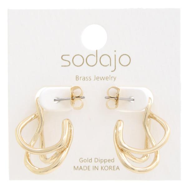 SODAJO Wire Metal Gold Dipped Earring