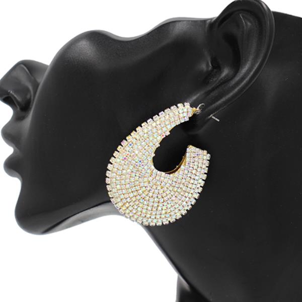Rhinestone Teardrop Earring