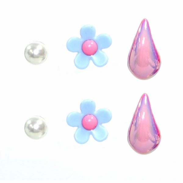 Flower Earring Set (3 Pair)