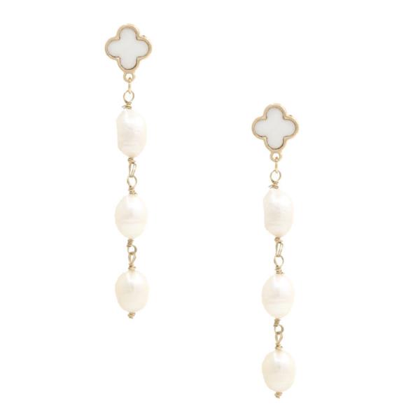 Clover Pearl Bead Earring