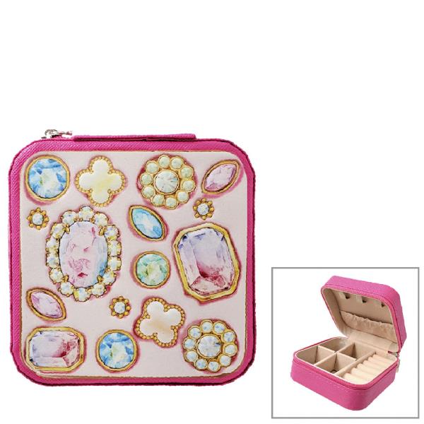 Western Tooled Leather Travel Jewelry Box