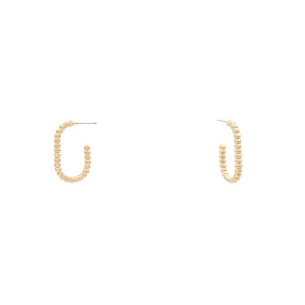 Ball Bead Open Oval Earring