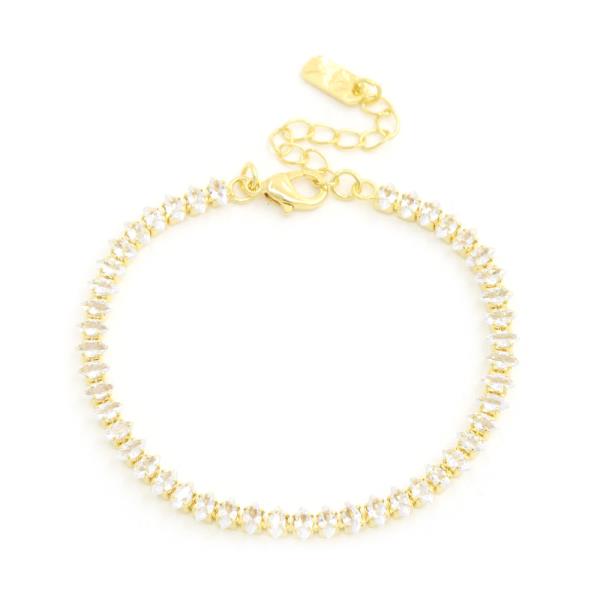 Round Rhinestone Tennis Bracelet