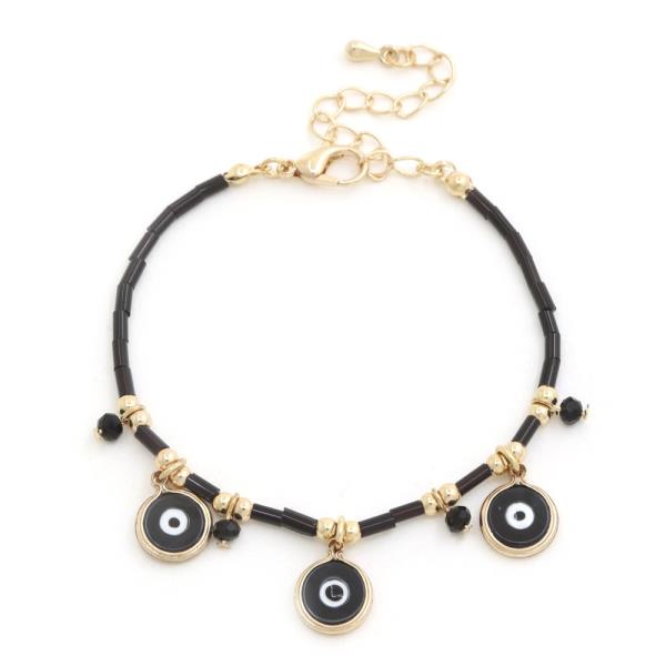 Evil Eye Disc Bracelet