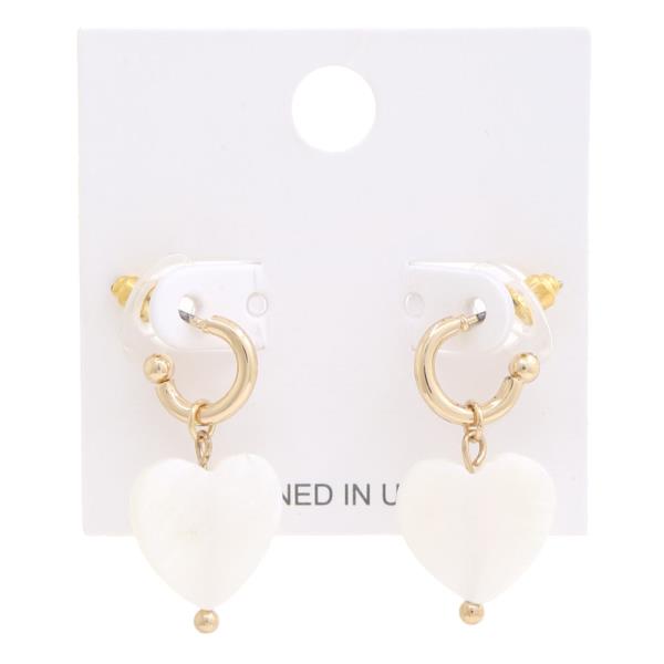 Heart Open Hoop Huggie Earring