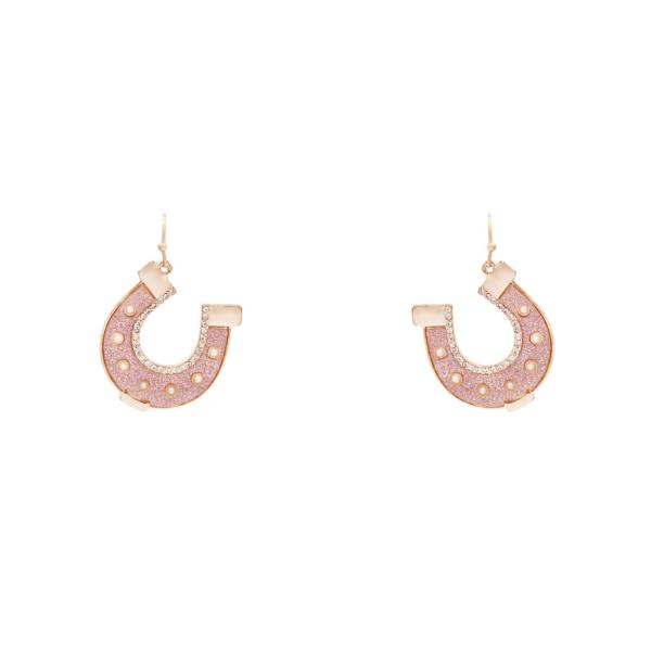 Metal Horse Shoes Dangle Earring