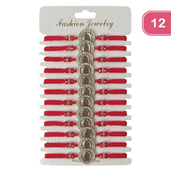 Virgin Mary String Bracelet (12 Units)