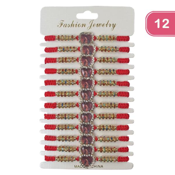 Virgin Mary Rhinestone Bracelet (12 Units)