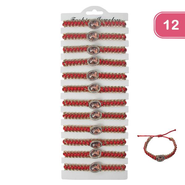 Virgin Mary String Bracelet (12 Units)