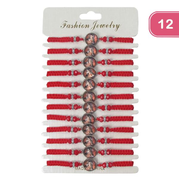 Virgin Mary String Bracelet (12 Units)
