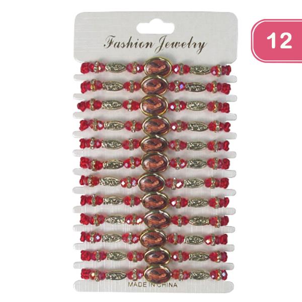 Virgin Mary String Bracelet (12 Units)
