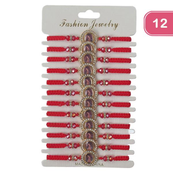 Virgin Mary String Bracelet (12 Units)