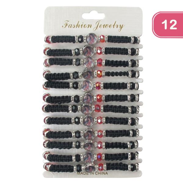 Virgin Mary String Bracelet (12 Units)