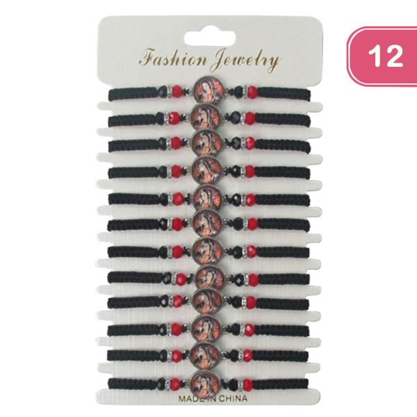 Virgin Mary String Bracelet (12 Units)