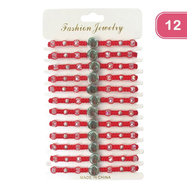 Virgin Mary String Bracelet (12 Units)