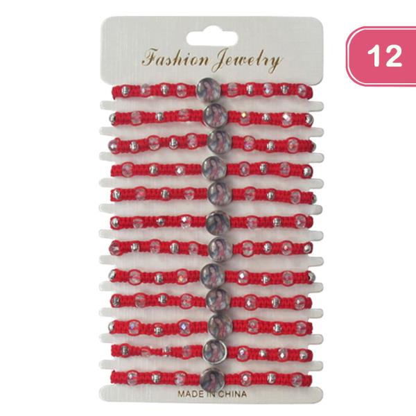 Virgin Mary String Bracelet (12 Units)