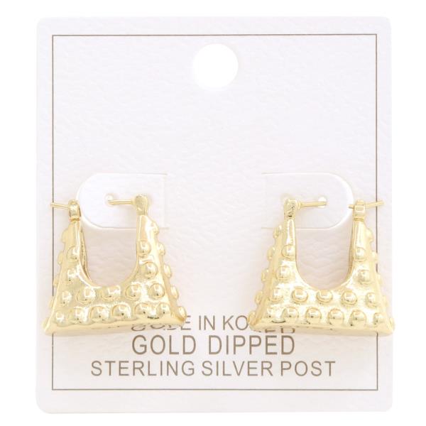Metal Gold Dipped Dangle Earring