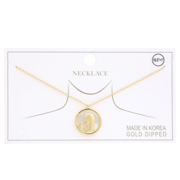 Religious Charm Gold Dipped Necklace