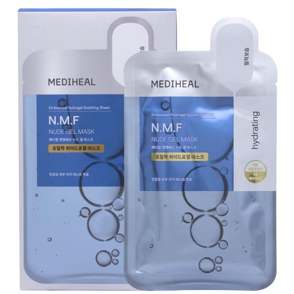 MEDIHEAL EMBOSSED HYDROGEL SOOTHING SHEET NUDE GEL MASK (10 UNITS)