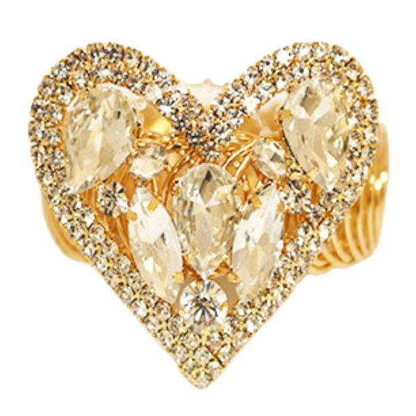 Heart Stone Bangle Bracelet