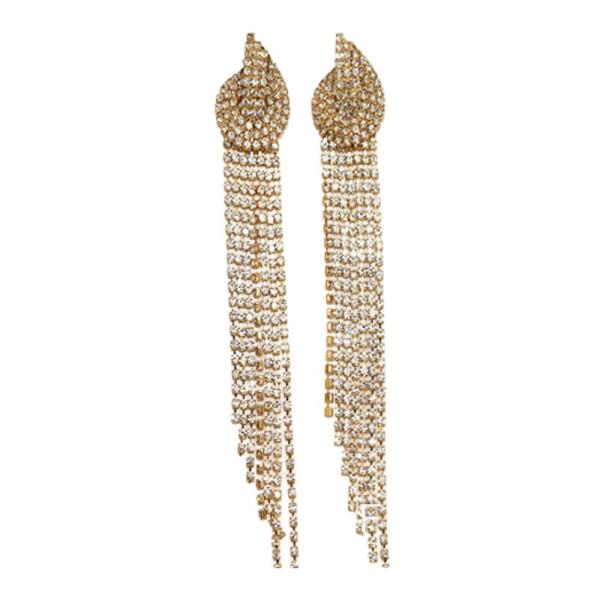 Rhinestone Fringe Bridal and Party Earring
