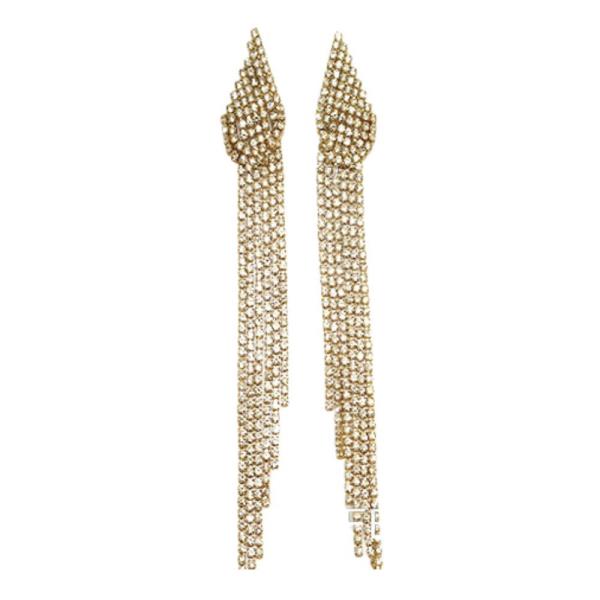 Rhinestone Fringe Bridal and Party Earring