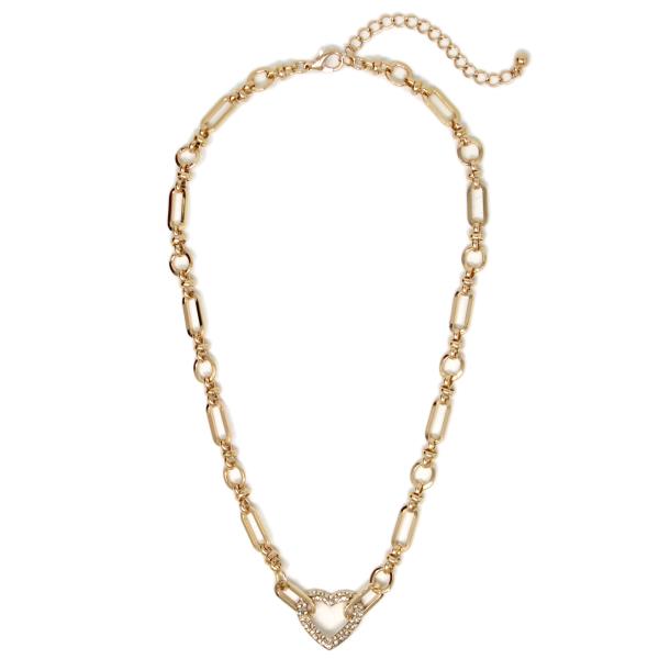 PAVE HEART PENDANT NECKLACE
