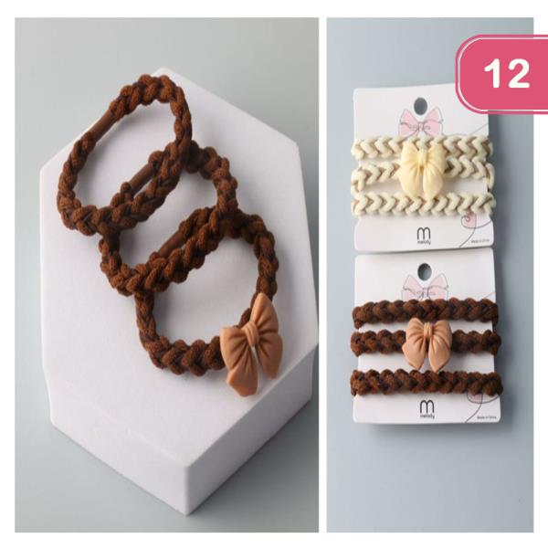 Bow Arrow Woven Hair Tie (12 Units)