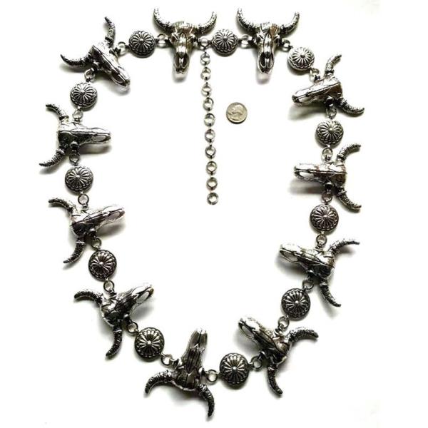 Western Style Skull Metal Chain Belt