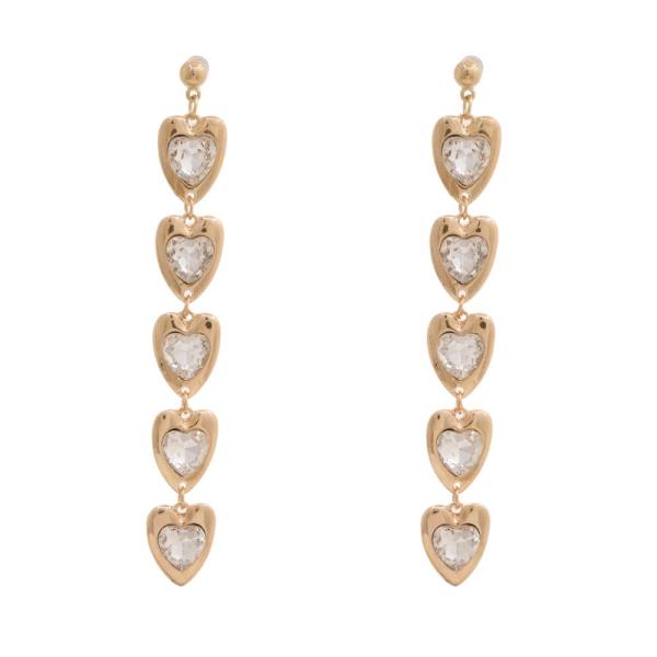 SDJ Stone Heart Drop Earring