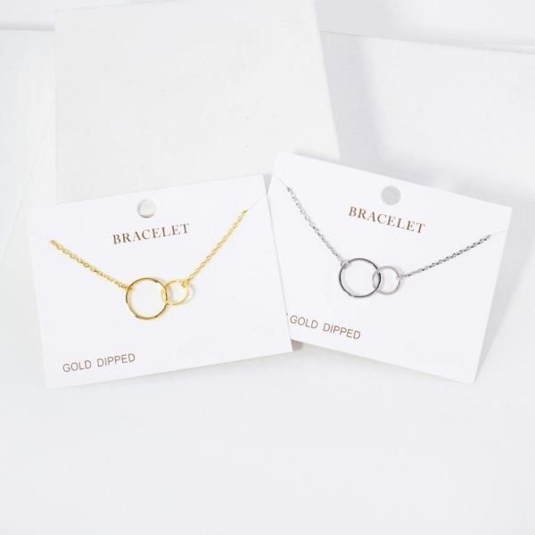 Double O Linked Pendant Necklace